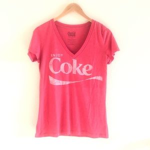 coca cola vintage red tee short sleeve enjoy coke